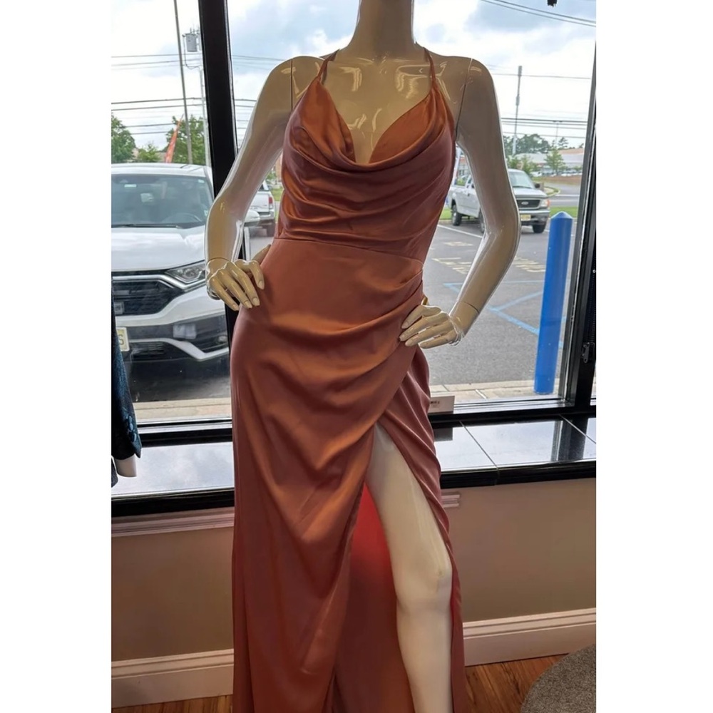 Elegant Rose Evening Gown